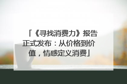 《寻找消费力》报告正式发布：从价格到价值，情感定义消费