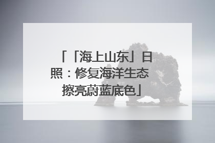 「海上山东」日照：修复海洋生态 擦亮蔚蓝底色