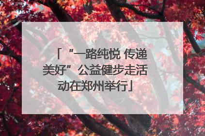 “一路纯悦 传递美好”公益健步走活动在郑州举行