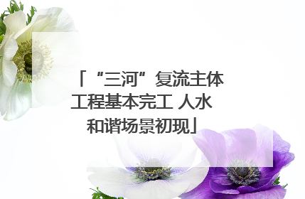 “三河”复流主体工程基本完工 人水和谐场景初现