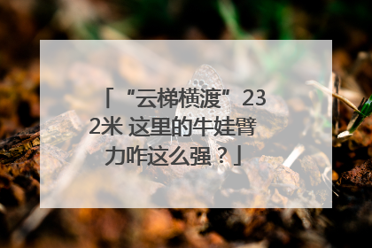 “云梯横渡”232米 这里的牛娃臂力咋这么强？