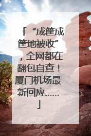 “成筐成筐地被收”，全网都在翻包自查！厦门机场最新回应……
