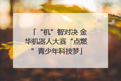 “机”智对决 金华机器人大赛“点燃”青少年科技梦