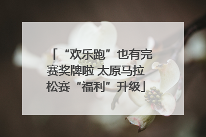 “欢乐跑”也有完赛奖牌啦 太原马拉松赛“福利”升级