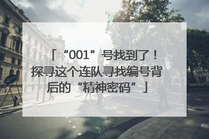 “001”号找到了！探寻这个连队寻找编号背后的“精神密码”