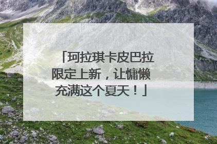 珂拉琪卡皮巴拉限定上新，让慵懒充满这个夏天！