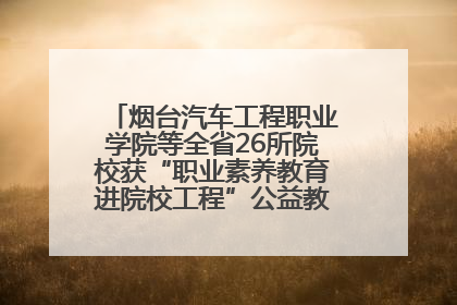 烟台汽车工程职业学院等全省26所院校获“职业素养教育进院校工程”公益教学点集中授牌