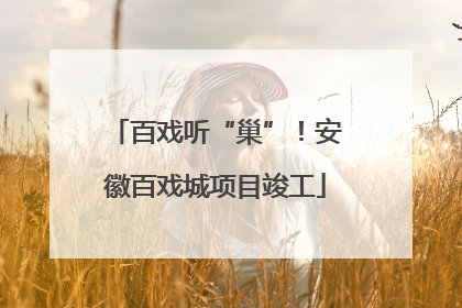 百戏听“巢”！安徽百戏城项目竣工