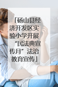 砀山县经济开发区实验小学开展“民法典宣传月”法治教育宣传
