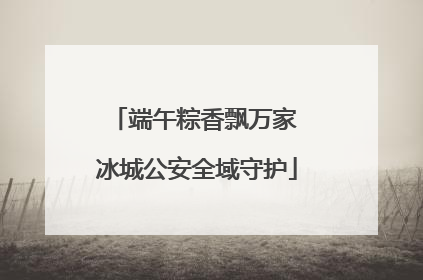 端午粽香飘万家 冰城公安全域守护