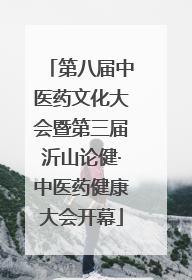 第八届中医药文化大会暨第三届沂山论健·中医药健康大会开幕