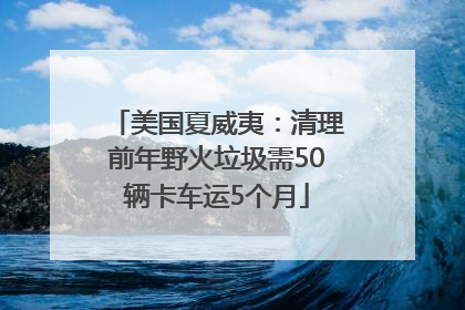 美国夏威夷：清理前年野火垃圾需50辆卡车运5个月