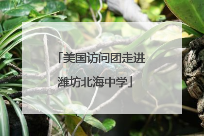美国访问团走进潍坊北海中学
