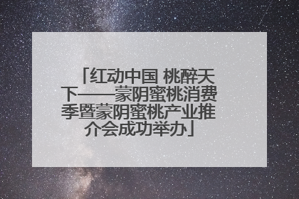 红动中国 桃醉天下——蒙阴蜜桃消费季暨蒙阴蜜桃产业推介会成功举办