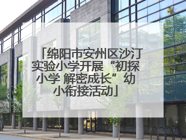 绵阳市安州区沙汀实验小学开展“初探小学 解密成长”幼小衔接活动