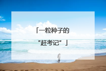 一粒种子的“赶考记”