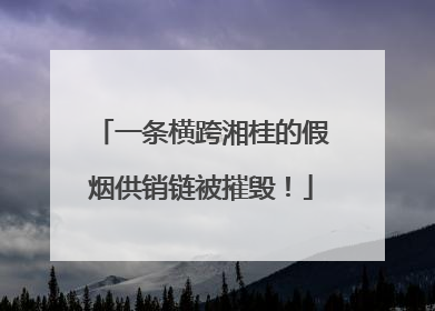 一条横跨湘桂的假烟供销链被摧毁！