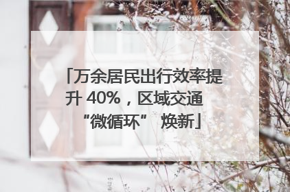 万余居民出行效率提升 40%，区域交通 “微循环” 焕新