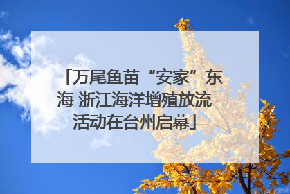 万尾鱼苗“安家”东海 浙江海洋增殖放流活动在台州启幕