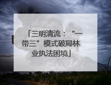 三明清流：“一带三”模式破局林业执法困境