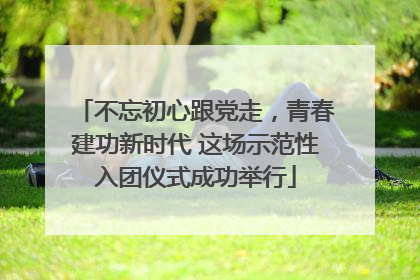 不忘初心跟党走，青春建功新时代 这场示范性入团仪式成功举行