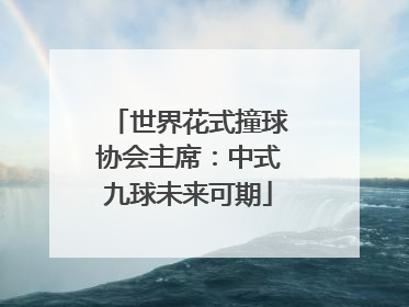 世界花式撞球协会主席：中式九球未来可期