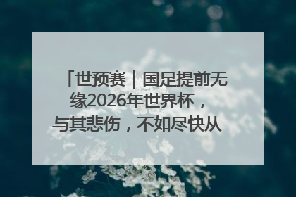 世预赛｜国足提前无缘2026年世界杯，与其悲伤，不如尽快从选帅开始重建