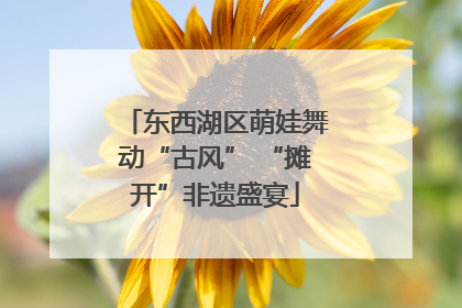 东西湖区萌娃舞动“古风” “摊开”非遗盛宴