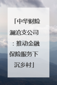 中华财险澜沧支公司：推动金融保险服务下沉乡村