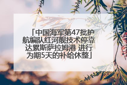 中国海军第47批护航编队红河舰技术停靠达累斯萨拉姆港 进行为期5天的补给休整