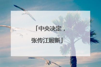 中央决定，张传江履新
