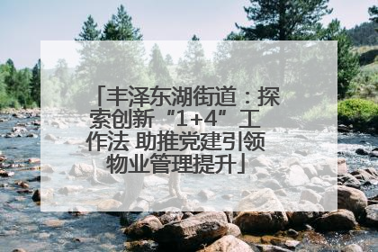 丰泽东湖街道：探索创新“1+4”工作法 助推党建引领物业管理提升