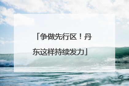 争做先行区！丹东这样持续发力