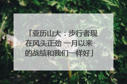 亚历山大：步行者现在风头正劲 一月以来的战绩和我们一样好