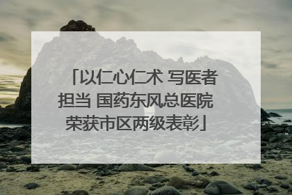 以仁心仁术 写医者担当 国药东风总医院荣获市区两级表彰