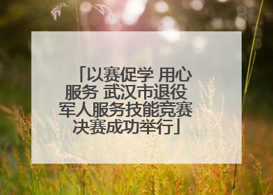以赛促学 用心服务 武汉市退役军人服务技能竞赛决赛成功举行