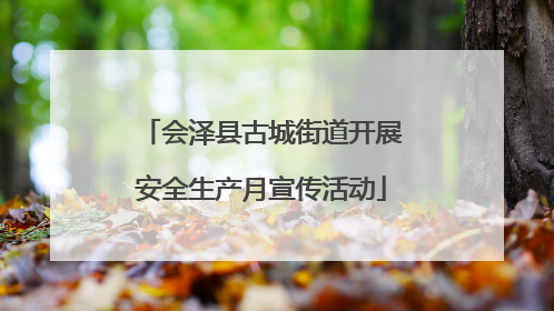 会泽县古城街道开展安全生产月宣传活动