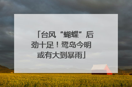 台风“蝴蝶”后劲十足！鹭岛今明或有大到暴雨