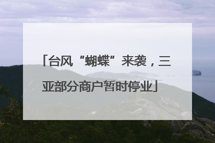 台风“蝴蝶”来袭，三亚部分商户暂时停业