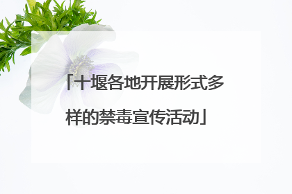 十堰各地开展形式多样的禁毒宣传活动
