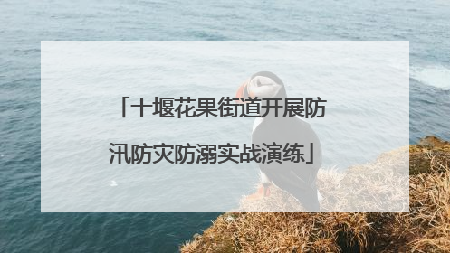十堰花果街道开展防汛防灾防溺实战演练
