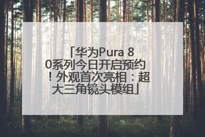 华为Pura 80系列今日开启预约！外观首次亮相：超大三角镜头模组