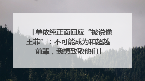 单依纯正面回应“被说像王菲”：不可能成为和超越前辈，我想致敬他们