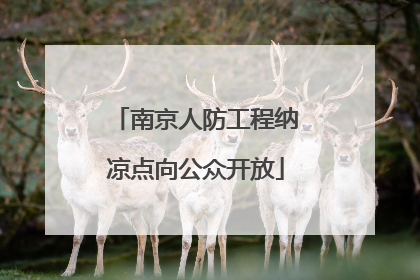 南京人防工程纳凉点向公众开放
