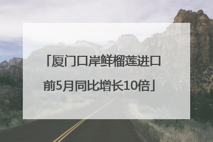 厦门口岸鲜榴莲进口 前5月同比增长10倍
