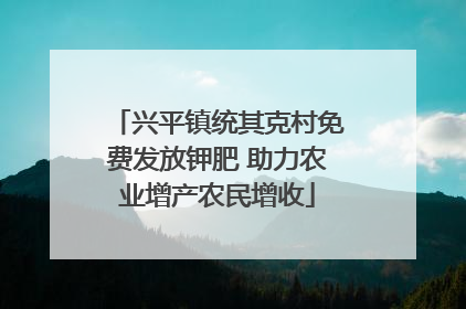 兴平镇统其克村免费发放钾肥 助力农业增产农民增收