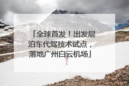 全球首发！出发层泊车代驾技术试点，落地广州白云机场
