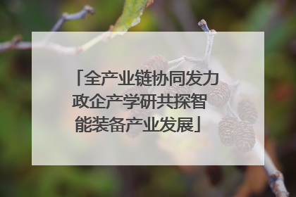 全产业链协同发力 政企产学研共探智能装备产业发展