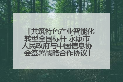 共筑特色产业智能化转型全国标杆 永康市人民政府与中国信息协会签署战略合作协议