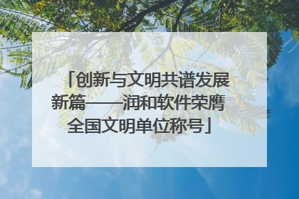 创新与文明共谱发展新篇——润和软件荣膺全国文明单位称号